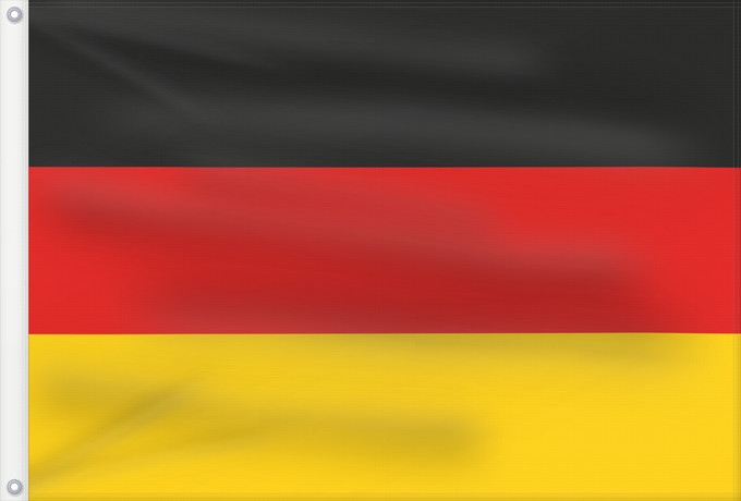 Drapeau, avec deux œillets métalliques et guindant renforcé : Germany Allemagne Alemania Deutschland Germania