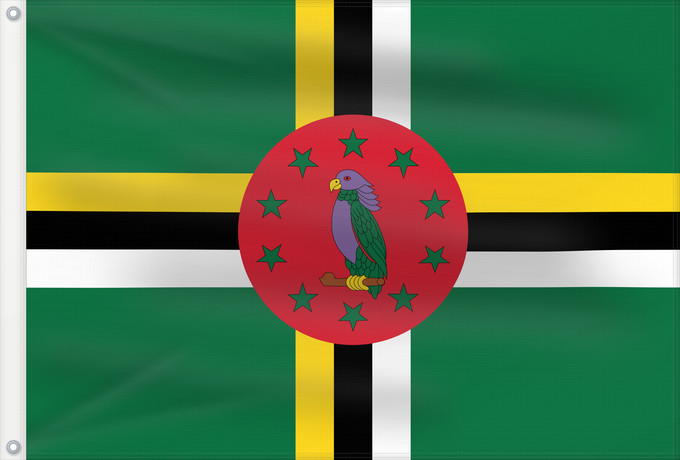 Flag, with two metal eyelets and reinforced hoist: Dominica Dominique Dominica lipp Dominican ドミニカ国の国旗 Флаг Доминики Dominike Dominicas