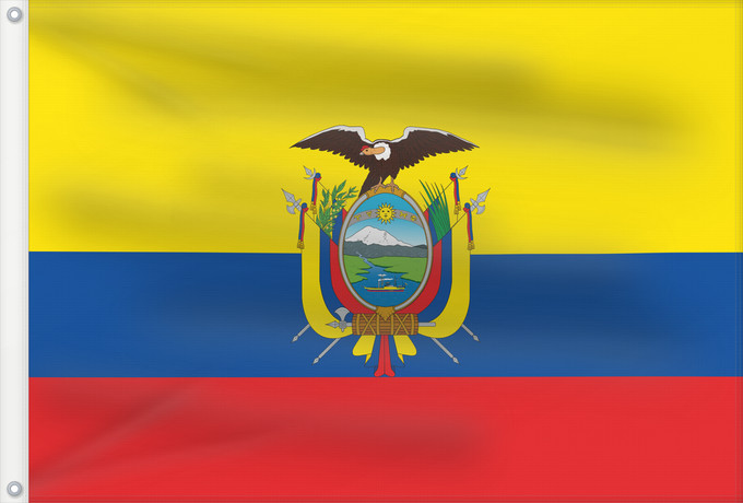 Drapeau, avec deux œillets métalliques et guindant renforcé : Ecuador	L Équateur	Equador	Ikwadur wiphala	Ekvadora	L Ecuador	Ecuadors	Ekvadoro	Ekuadorko bandera	Ecuadorin	Ekwatè	Pāmitl Ecuador	Ikwadur unancha	Флаг Эквадора	Прапор Еквадору