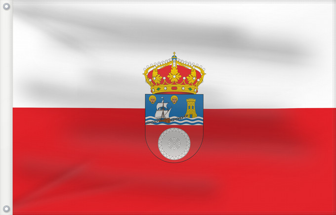 Bandera, con dos ojales metálicos y lado del asta reforzado: Cantabria	Cantabrie	Cantabria  España  La bandera propia de Cantabria es la formada por dos franjas horizontales de igual anchura	Kantabrien
