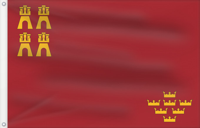 Flag, with two metal eyelets and reinforced hoist: Region of Murcia	Autonomous Community of the Region of Murcia	région de Murcie	Comunidad Autónoma de la Región de Murcia	Region Murcia 	Murcia