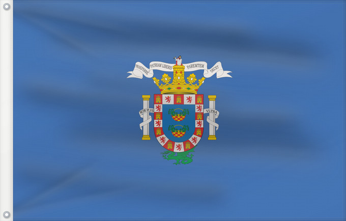 Bandera, con dos ojales metálicos y lado del asta reforzado: Melilla	Melilla 	Melilla  España