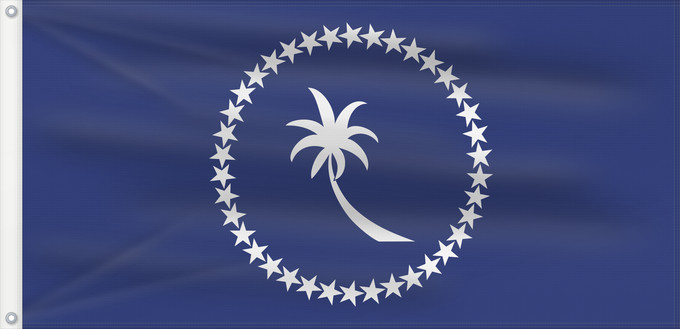Drapeau, avec deux œillets métalliques et guindant renforcé : Chuuk	Chuuk  state within the Federated States of Micronesia  - colours and 1 2 dimensions based partly on templates at The World Flag Database and Photo of flag in use	Chuuk 