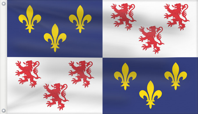 Flagge, mit zwei Metallösen und verstärktem Besatzband: Picardie Region Picardie in France Région Picardie en France Picardo Picard