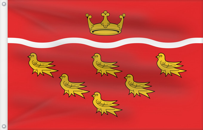 Flag, with two metal eyelets and reinforced hoist: East Sussex