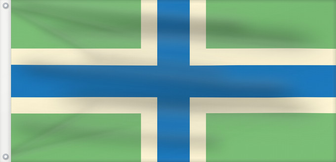 Flag, with two metal eyelets and reinforced hoist: Gloucestershire