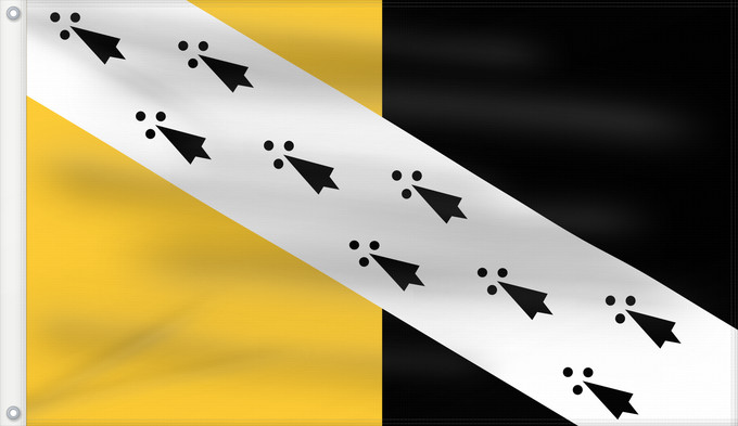 Flag, with two metal eyelets and reinforced hoist: Norfolk