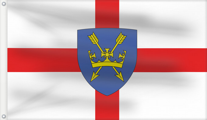 Flag, with two metal eyelets and reinforced hoist: Saint Edmund	Suffolk	Saint Edmond