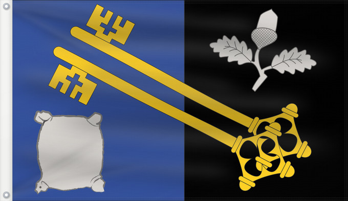 Bandera, con dos ojales metálicos y lado del asta reforzado: County flag of Surrey The County Flag of Surrey Surrey