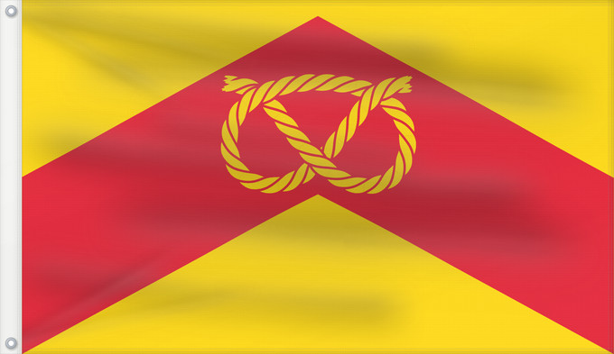 Flag, with two metal eyelets and reinforced hoist: Staffordshire	Le Staffordshire	The county flag of Staffordshire