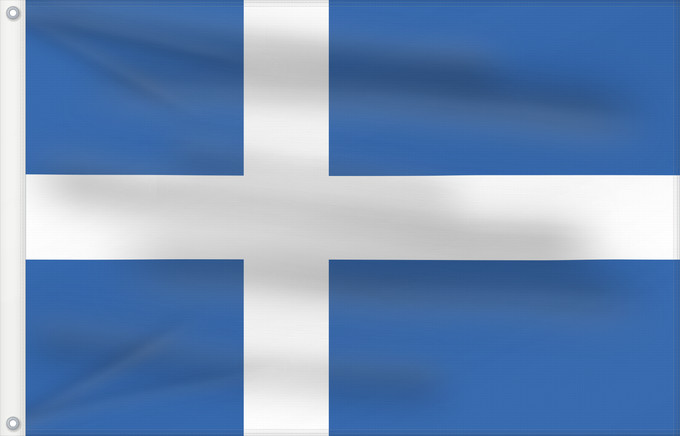 Drapeau, avec deux œillets métalliques et guindant renforcé : Shetland	Les Îles Shetland