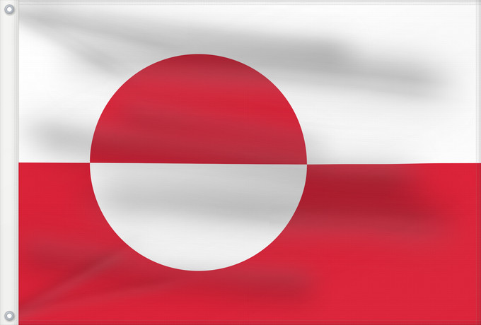 Flag, with two metal eyelets and reinforced hoist: Greenland Groenland Groenlandia Grönlands Groenlândia Grenlandii علم جرينلاند Знаме на Гренландия Grónska Yr Ynys Las Grønlands Σημαία της Γροιλανδίας Gronlando Gröönimaa lipp Grönlannin Grønland Graonlainne Grönland Grenlando Grænlands Kalaallit erfalasu
