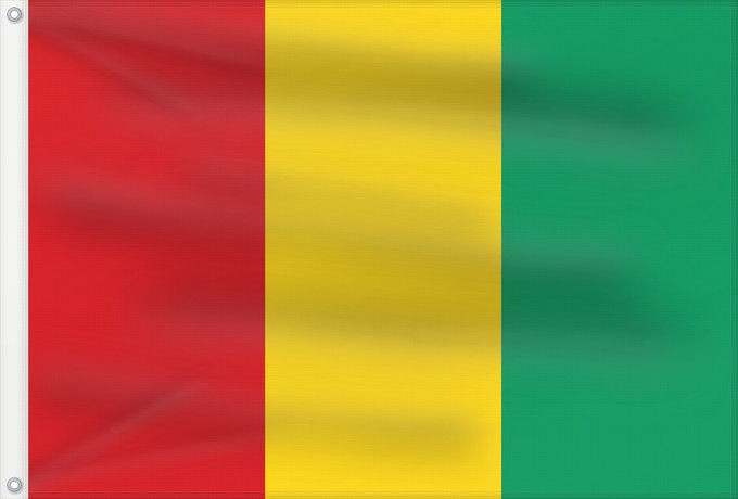 Flag, with two metal eyelets and reinforced hoist: Guinea Guinée