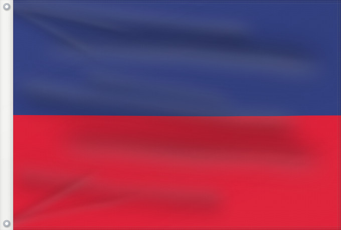Drapeau, avec deux œillets métalliques et guindant renforcé : Haiti civil Civil flag of Haiti Haïti Haití Haiti