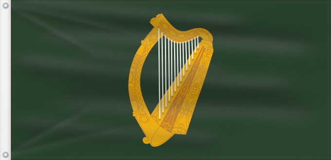 Bandera, con dos ojales metálicos y lado del asta reforzado: Leinster W Leinster