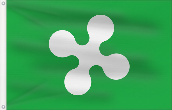 Drapeau, avec deux œillets métalliques et guindant renforcé : Lombardy Italian region Lombardy Lombardie Lombardía Lombardei Regione italiana Lombardia