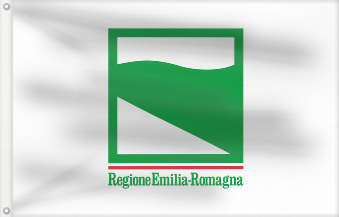 Drapeau, avec deux œillets métalliques et guindant renforcé : Emilia-Romagna
