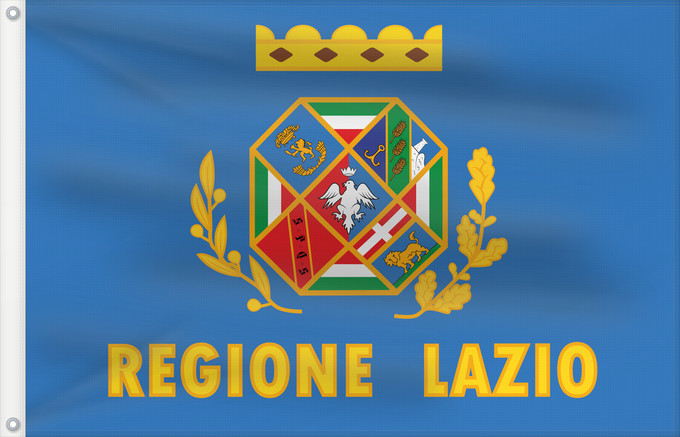 Drapeau, avec deux œillets métalliques et guindant renforcé : Lazio	Latium	Lacio