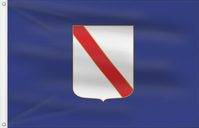 Drapeau, avec deux œillets métalliques et guindant renforcé : Campania	Campania’s	région de Campanie	Regione italiana Campania	Bannera dâ Campania