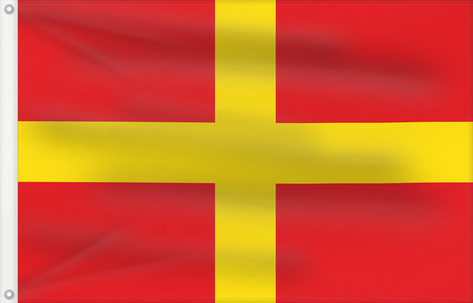 Drapeau, avec deux œillets métalliques et guindant renforcé : Messina	Messine