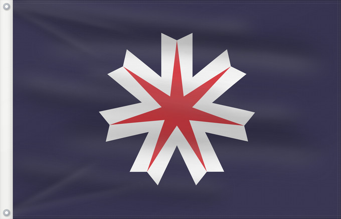 Drapeau, avec deux œillets métalliques et guindant renforcé : Hokkaido Prefecture Hokkaidō Hokkaidō 北海道旗