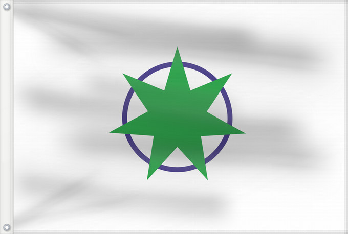 Drapeau, avec deux œillets métalliques et guindant renforcé : Aomori
