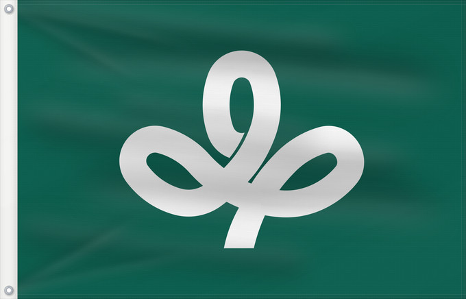 Drapeau, avec deux œillets métalliques et guindant renforcé : Miyagi Prefecture préfecture de Miyagi prefectura de Miyagi Präfektur Miyagi, Prefettura di Miyagi 宮城県旗