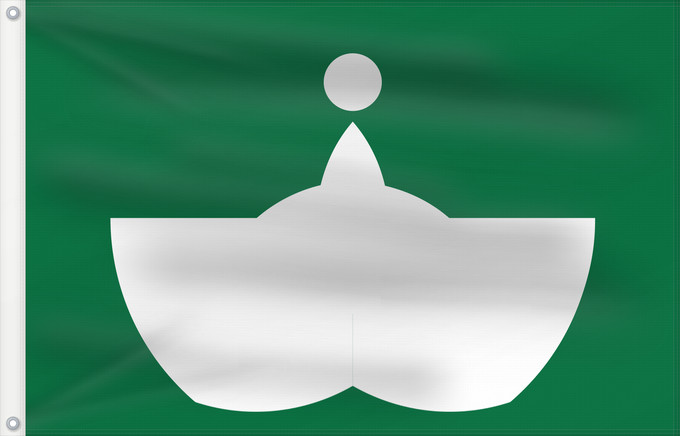Drapeau, avec deux œillets métalliques et guindant renforcé :  Tiba [Chiba]