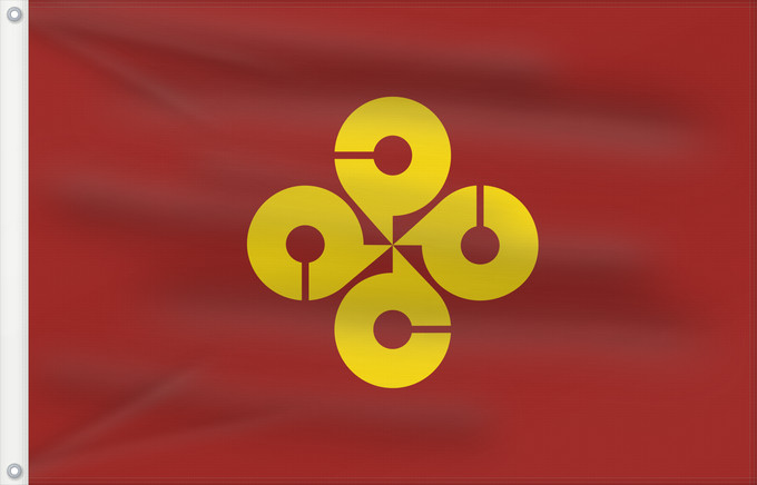Bandera, con dos ojales metálicos y lado del asta reforzado: Shimane Prefecture	Shimane Prefecture, Japan	Préfecture de Shimane	Prefectura de Shimane	Präfektur Shimane
