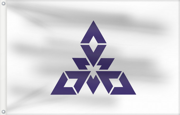 Bandera, con dos ojales metálicos y lado del asta reforzado: Fukuoka City W3C-validity not checked Fukuoka, Fukuoka Fukuoka 福岡市旗