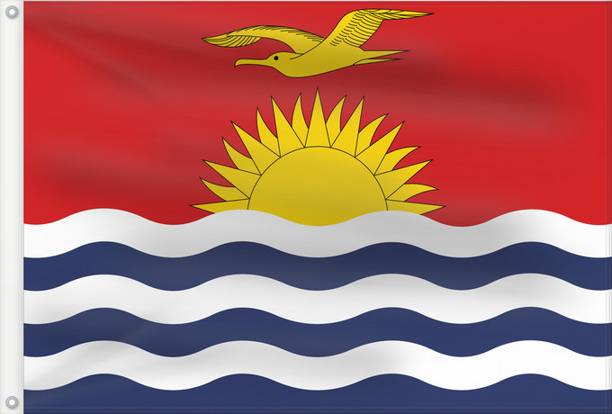 Drapeau, avec deux œillets métalliques et guindant renforcé : Kiribati Kiribatov