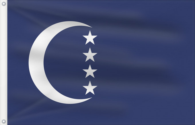 Drapeau, avec deux œillets métalliques et guindant renforcé : Grande Comore	Gran Comora