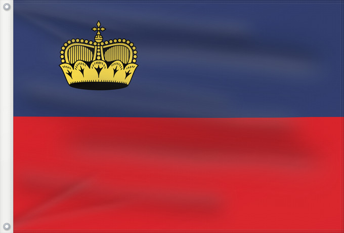 Drapeau, avec deux œillets métalliques et guindant renforcé : Liechtenstein Сцяг Ліхтэнштэйна Liĥtenŝtejno Liechtensteingo bandera Ala Liechtensteinê Dal Liechtenstein Флаг Лихтенштейна Lihtenštajna Прапор Ліхтенштейну