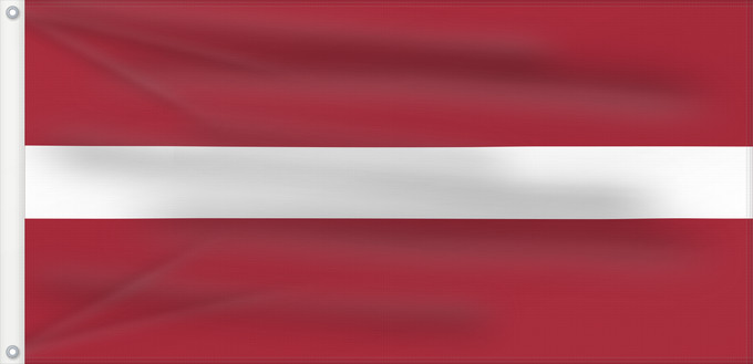 Bandera, con dos ojales metálicos y lado del asta reforzado: Latvia	Lettonie	Letonia	Lettland	Lettone	Letland	Letónia	Łotwy	Сцяг Латвіі	Сьцяг Латвіі	Национално знаме на Латвия	Lotyšská vlajka	Letlands	Σημαία της Λεττονίας	Latvio	Läti lipp	Latvian	Laitvia	Latvije	Lettország	ლატვიის დროშა	Latvijos	Latvejas karūgs	Lat