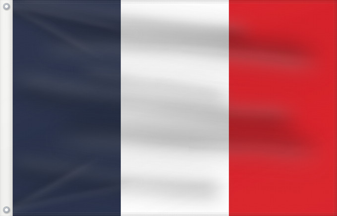 Flag, with two metal eyelets and reinforced hoist: Saint Martin (French part)