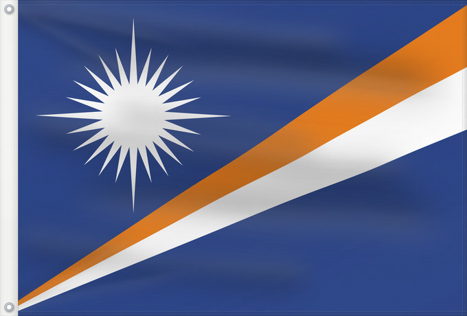 Flag, with two metal eyelets and reinforced hoist: Marshall Islands Marshall Islas Marshall Marshallinseln Isole Marshall Marshalleilanden Marshallovih otokov
