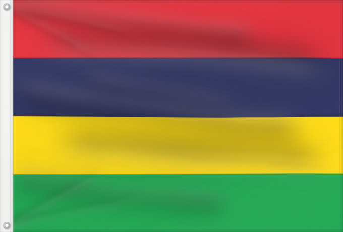 Bandera, con dos ojales metálicos y lado del asta reforzado: Mauritius	Maurice	Mauricio	মরিশাসের জাতীয় পতাকা।	Прапор Маврикію