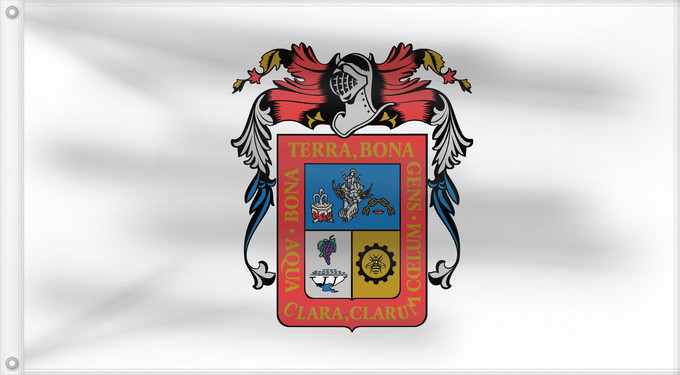 Flag, with two metal eyelets and reinforced hoist: Aguascalientes De facto flag of Aguascalientes Aguascaliente Aquarum Caldarum Īpān Aguascalientes