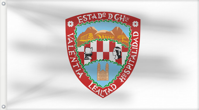 Flagge, mit zwei Metallösen und verstärktem Besatzband: Chihuahua