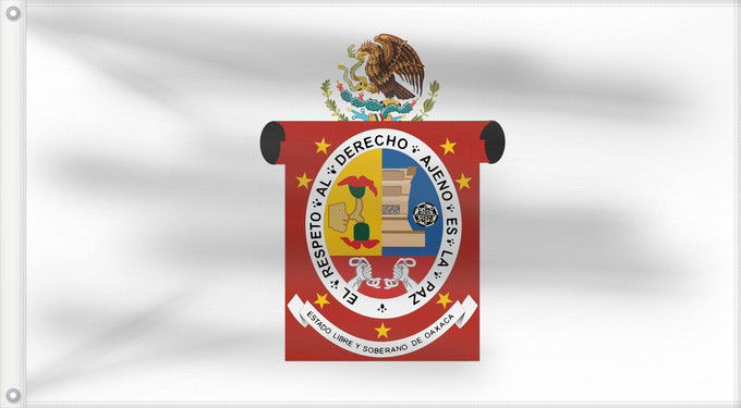 Flag, with two metal eyelets and reinforced hoist: Oaxaca	State flag of Oaxaca	Oaxaca 