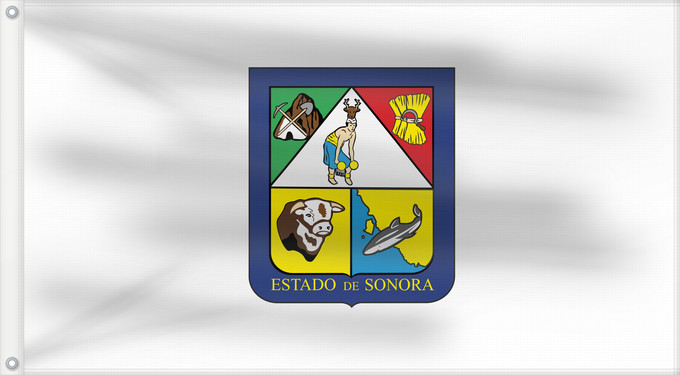 Drapeau, avec deux œillets métalliques et guindant renforcé : Sonora