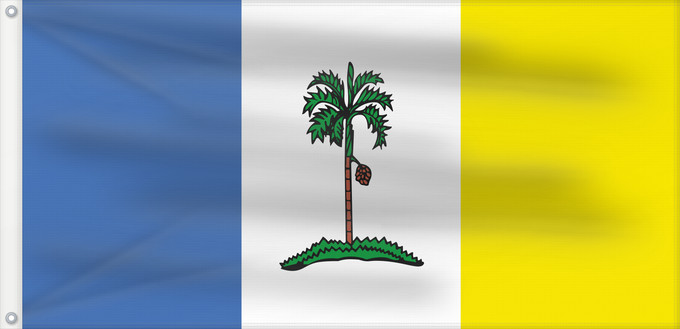 Flag, with two metal eyelets and reinforced hoist: Pulau Pinang