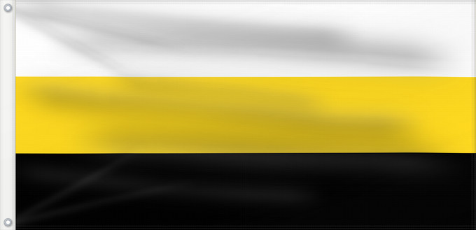 Flagge, mit zwei Metallösen und verstärktem Besatzband: Perak	Malaysian state of Perak