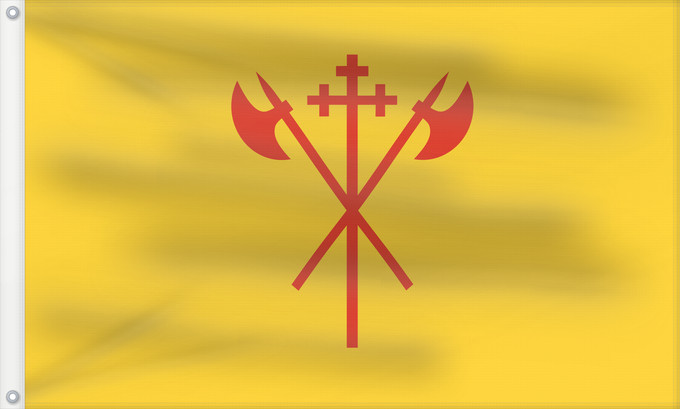 Bandera, con dos ojales metálicos y lado del asta reforzado: Sør-Trøndelag	Sør-Trøndelag County, Norway	comté de Sør-Trøndelag