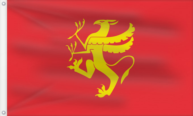 Bandera, con dos ojales metálicos y lado del asta reforzado: Troms	Troms County, Norway	comté de Troms