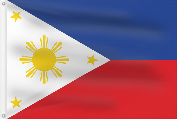 Drapeau, avec deux œillets métalliques et guindant renforcé : Philippines	The national flag of the Philippines	Filipinas	Philippinen	Filippine	Filipijnen	علم فلبين	An nasyunal na bandera kan Filipinas	ফিলিপাইনের জাতীয় পতাকা	Ang nasodnong bandera sa Pilipinas	La nacia flago de la Filipinoj	Wagayway ti Filipinas	フィリピ