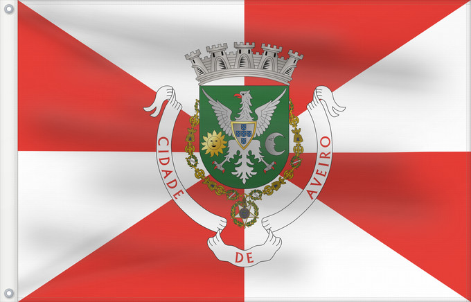 Flag, with two metal eyelets and reinforced hoist: Aveiro