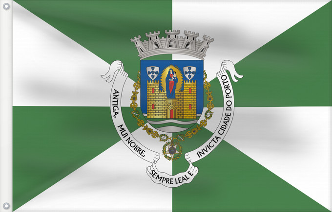 Flag, with two metal eyelets and reinforced hoist: Porto