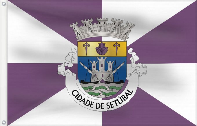Flag, with two metal eyelets and reinforced hoist: Setúbal