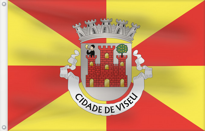 Bandiera, con due occhielli metallici e lato dell'asta rinforzato: Viseu